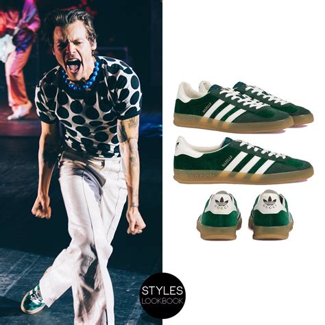 harry styles gucci gazelles|Harry Styles shoes.